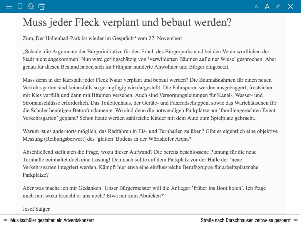 Muss jeder Fleck verplant und verbaut werden?
